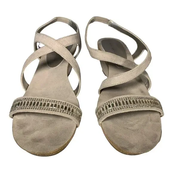 AK Ann Klein Sport Women's Jabari Slingback Wedge Sandal 9.5 - Picture 2 of 7